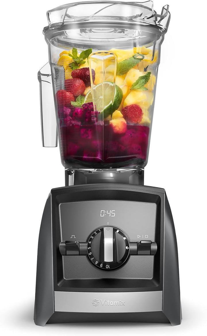 Vitamix A2500 Ascent Series Smart Blender, Profi-Qualität, 1,8 l, flacher Behälter, Schiefer Slate M