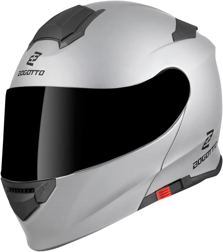 Bogotto V271 Motorrad Klapphelm (Silver,XS) XS Silber, XS Silber
