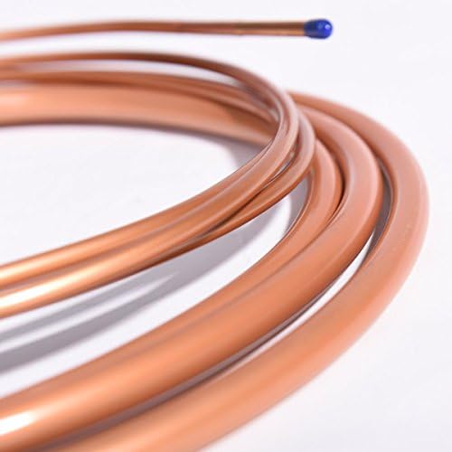 DIMSTAL 2x 5m 1/4"+1/2" Zoll Kupfer Kältemittelleitungen für 18000 BTU Split Klimageräte, Montagefer