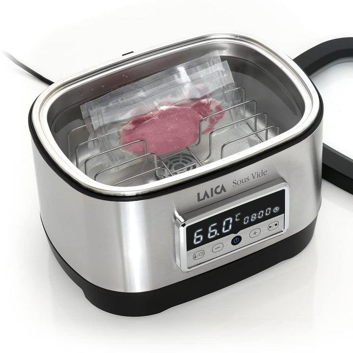 LAICA SVC200 Sous Vide Garer mit Vakuumierbeutel im Wasserbad, 700 Watt