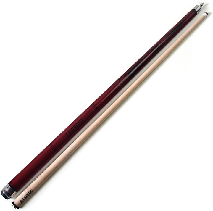 DHOLE CUESOUL 58 "2 Piece Maple Billiard Queue 19 Unzen Rot 12.75mm, Rot 12.75mm