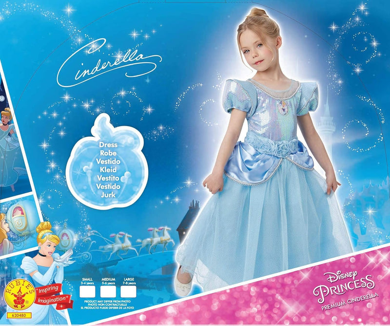 Rubie´s Offizielles Premium Cinderella, Kind Kostüm – Medium, M