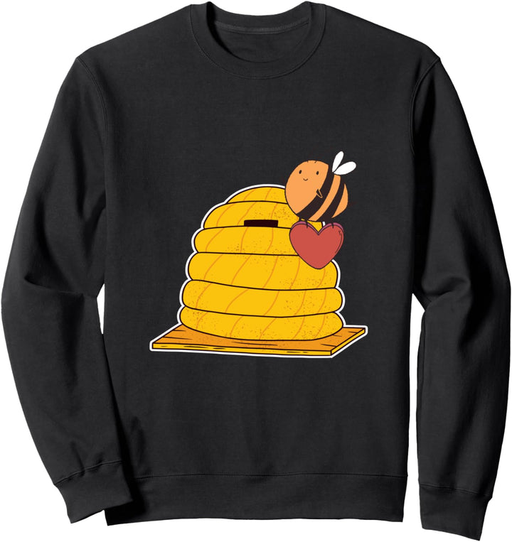 Bienen am Bienenstock Imker Geschenk süsse Biene mit Herz Sweatshirt