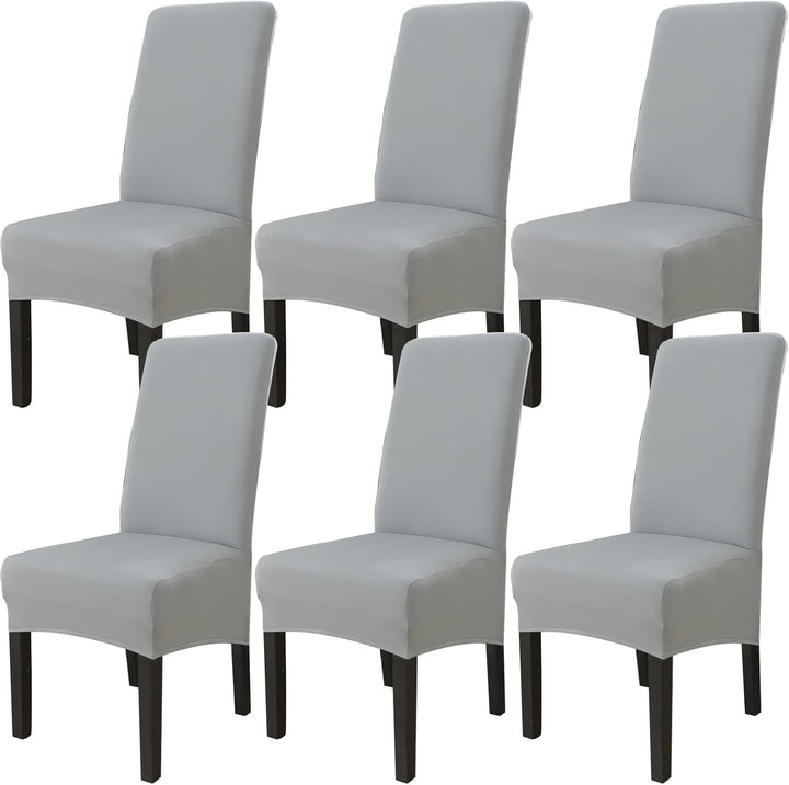 Jaotto Stuhlhussen 6er Set Stretch, XL Stuhlhussen Abwaschbar Waschbarer Elastische, Stretch Stuhlsc