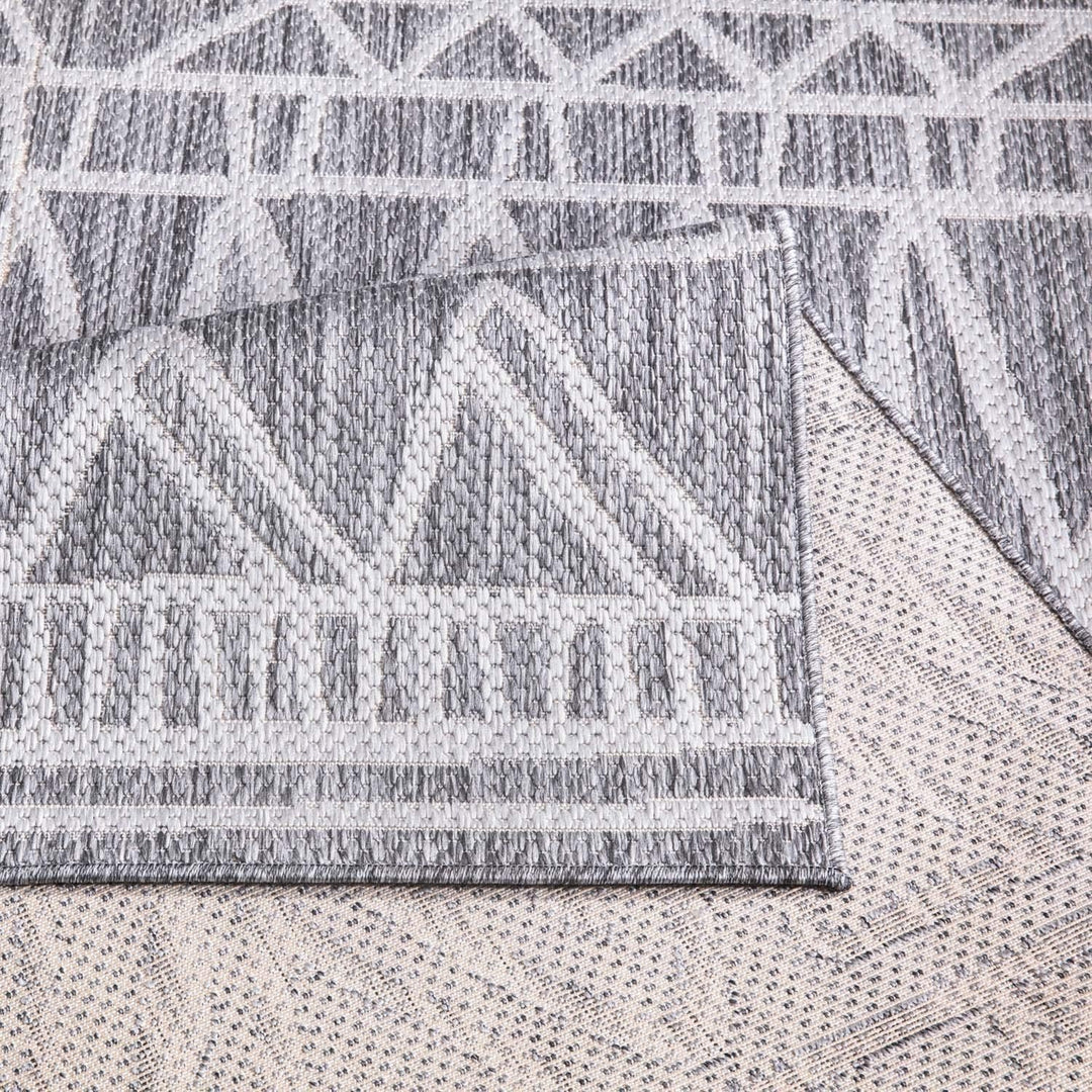 carpet city Outdoor-Teppich Wetterfest Balkon Terrassen - Grau in 160x230 cm - Deko Teppiche Aussen