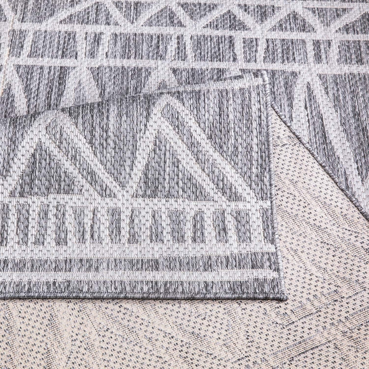 carpet city Outdoor-Teppich Wetterfest Balkon Terrassen - Grau in 160x230 cm - Deko Teppiche Aussen