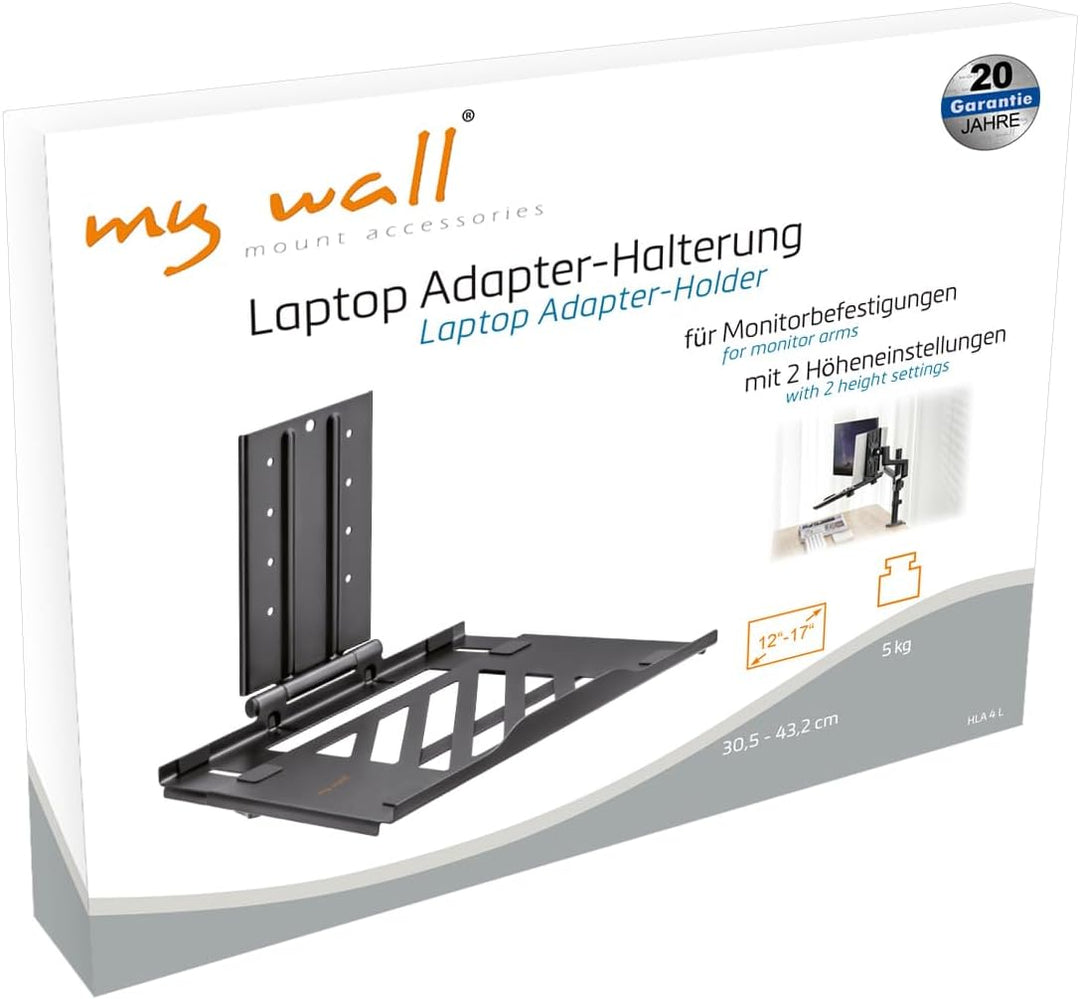 my wall HLA4L Verstellbarer Laptop Adapter-Halter für Monitorbefestigungen, Laptop Halterung, Laptop