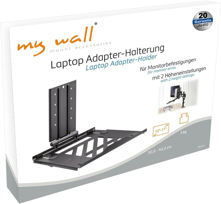 my wall HLA4L Verstellbarer Laptop Adapter-Halter für Monitorbefestigungen, Laptop Halterung, Laptop