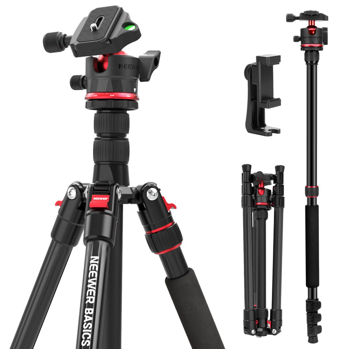 NEEWER Basics 72" / 182cm Reisestativ Einbeinstativ kompakter Leichter tragbarer Kamera Stativ Ständ