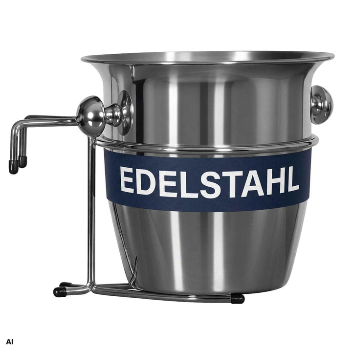 MR. DEKO Champagnerkühler für Strandkörbe - Sekt - Behälter - Kühler - Edel - EIS - Accessoire - Gar