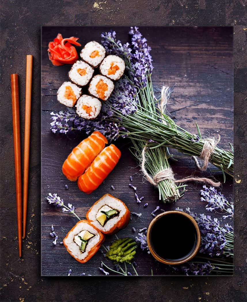 DarHaus Herdabdeckplatte einteilig 40x52 cm Ceranfeld Abdeckung Glas Spritzschutz Abdeckplatte Glasp