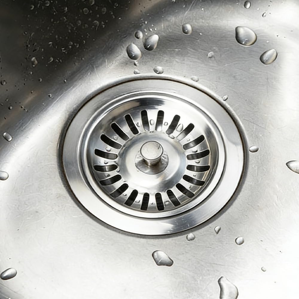 Ablaufgarnitur Spüle 110mm, Abflusssieb Mit überlauf, Edelstahl Siebkorbventil Spülbecken Ablaufgarn