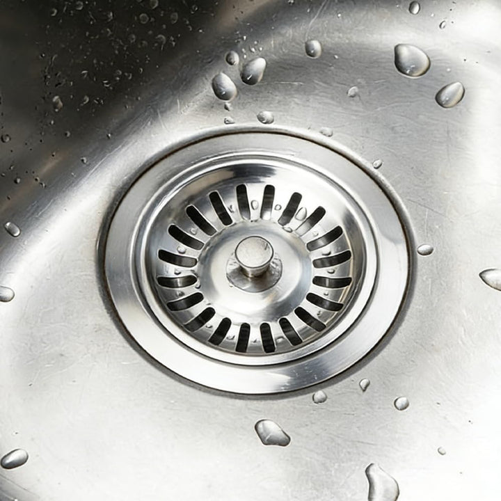 Ablaufgarnitur Spüle 110mm, Abflusssieb Mit überlauf, Edelstahl Siebkorbventil Spülbecken Ablaufgarn