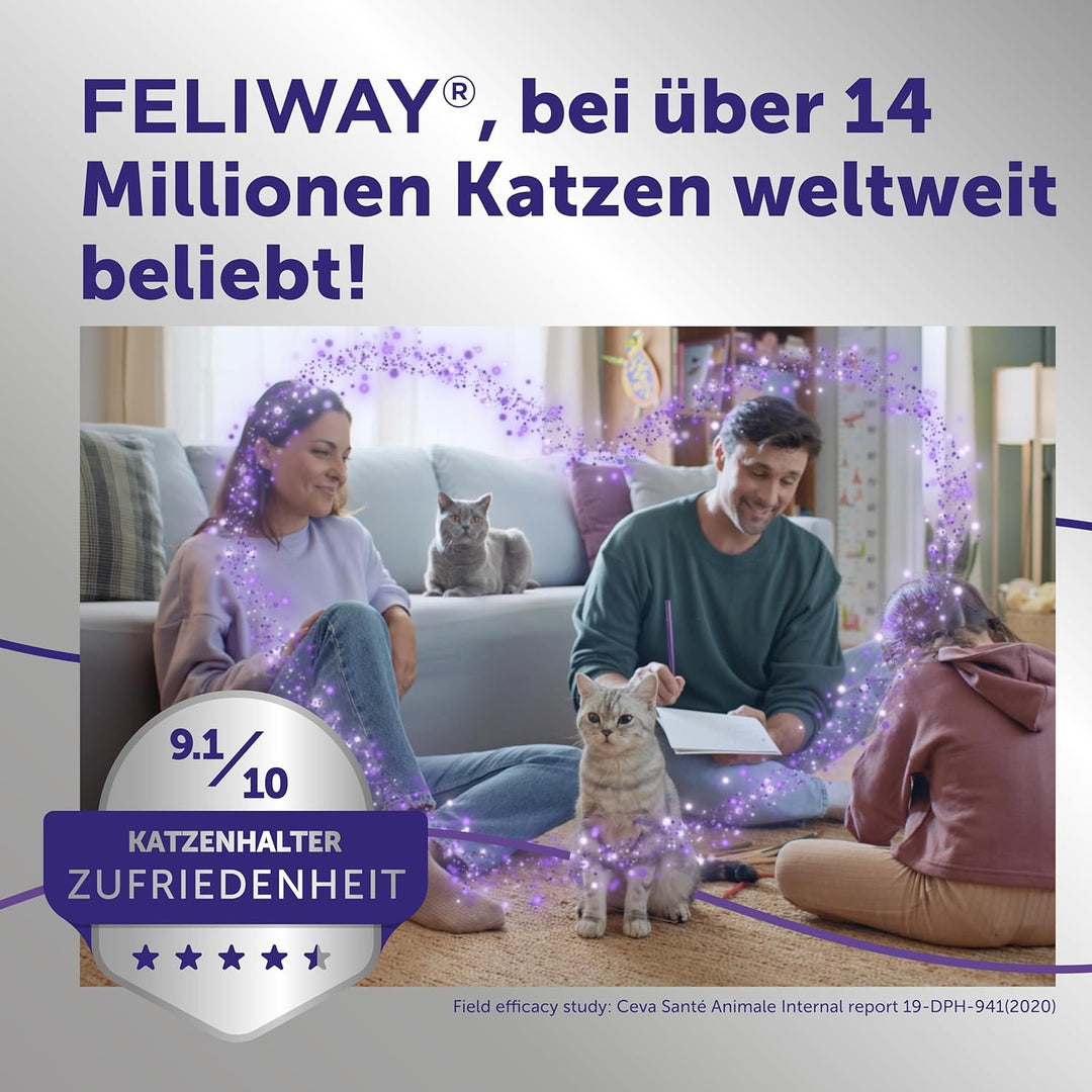 FELIWAY® Optimum Start-Set | Anti Stress Katze | Verdampfer für Steckdose & Nachfüllfkakon 48ml