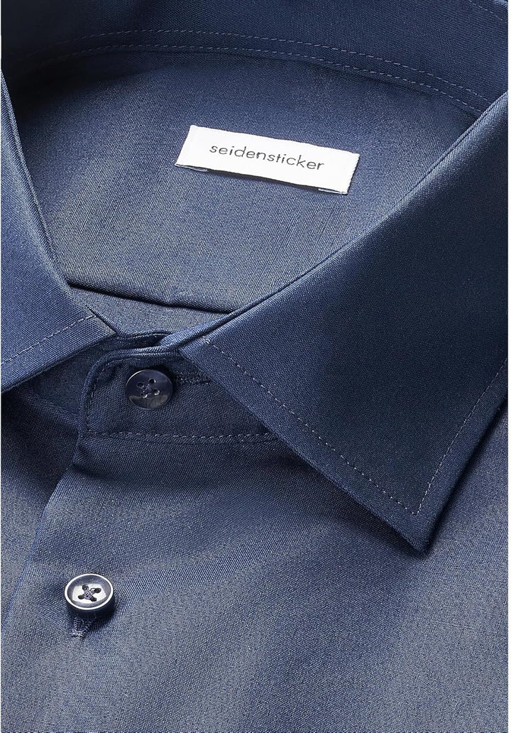 Seidensticker Herren Men Regular Shortsleeve Businesshemd 38 Dunkelblau(001001), 38 Dunkelblau(00100