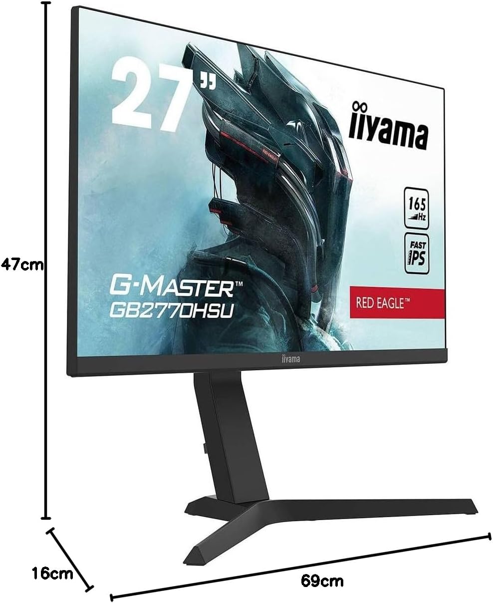 iiyama G-Master G2770HSU-B1 27 Inch Fast (FLC) IPS LCD,165Hz, 0.8ms, FreeSync Premium , Full HD 1920
