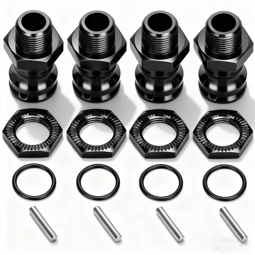 Alomejor 4 Stück Radnabenverlängerung RC 17 mm Sechskant 23 mm Radverlängerungsadapter Sechskantschr