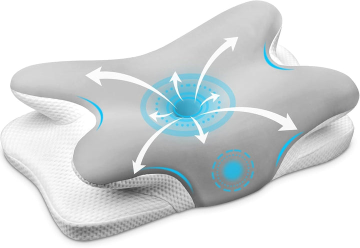 Ehomfory Nackenstützkissen Nackenkissen Kopfkissen Memory Foam Kissen, Ergonomisches Seitenschläferk