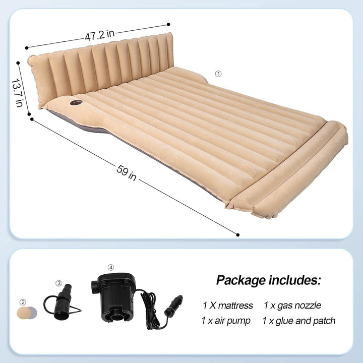 Topfit Aufblasbare SUV Luftmatratze Camping Bett Auto Luftbett Reise Schlafbett Pad Outdoor Matte fü
