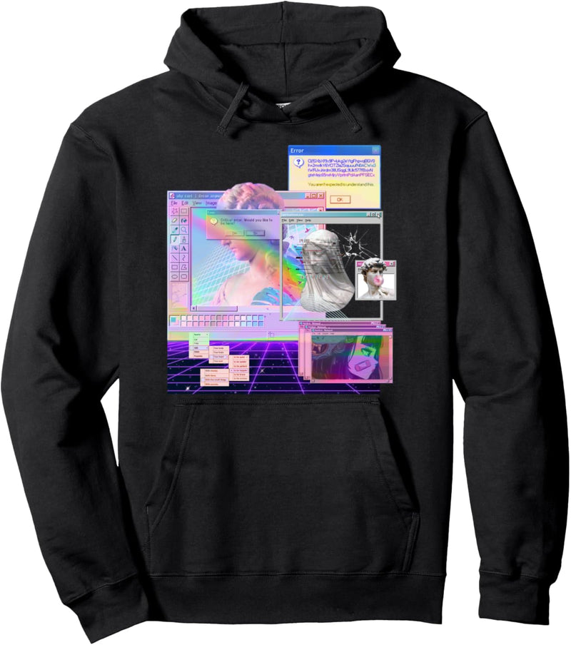 Vaporwave Ästhetisches PC Trippy Art 90er Jahre Computer Pullover Hoodie