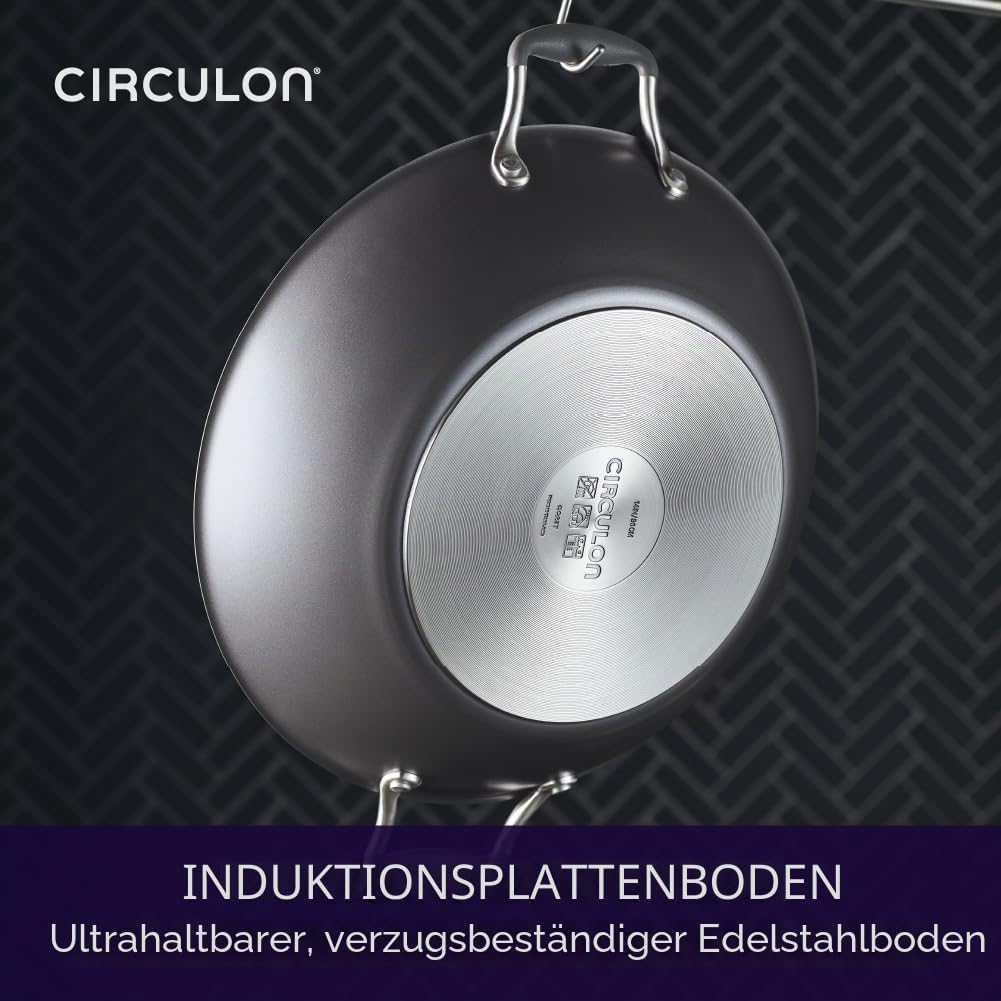Circulon Scratch Defense Wok Antihaft 36cm – Induktionsgeeigneter Wok mit extremer Antihaftbeschicht