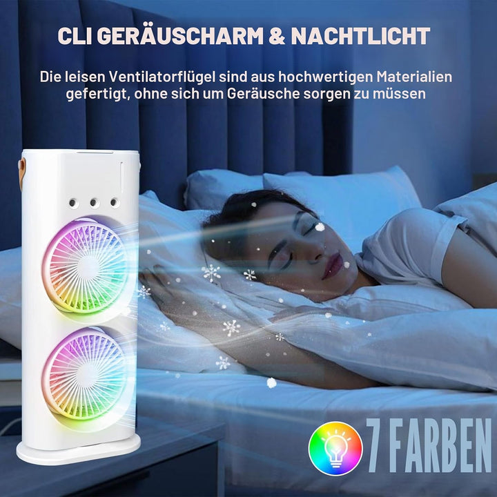 Turmventilator, leise, Turmventilator, tragbare Klimaanlage, 600 ml, Luftkühler, Luftbefeuchter, 3 G