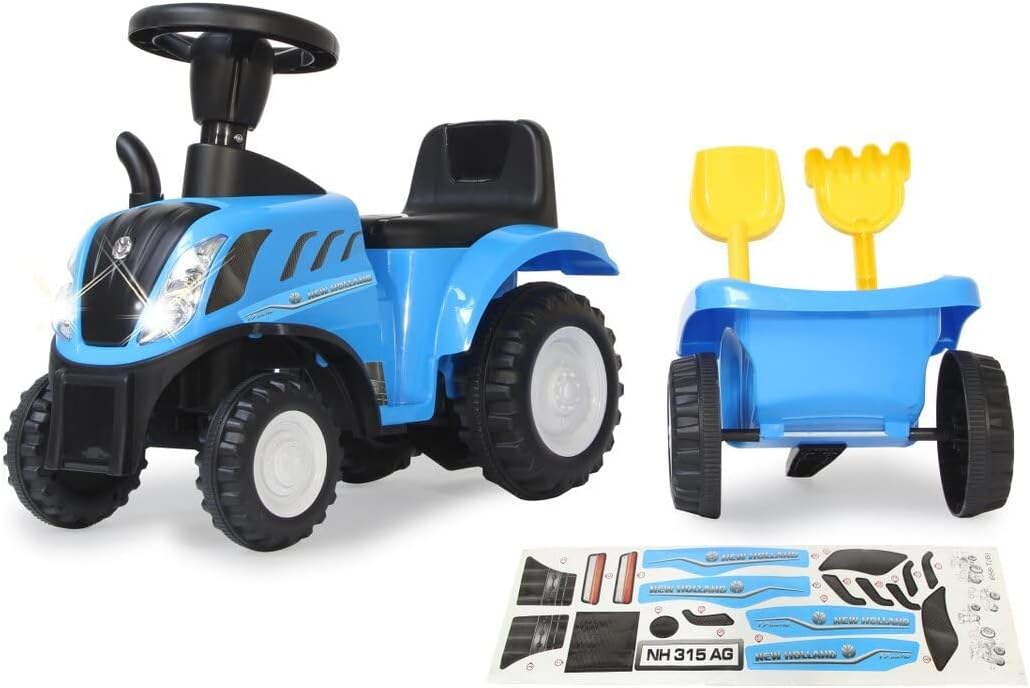 JAMARA 460355 Rutscher New Holland T7 Traktor – ab 12 Monate, Sitzhöhe 270 mm, Kippschutz, originalg