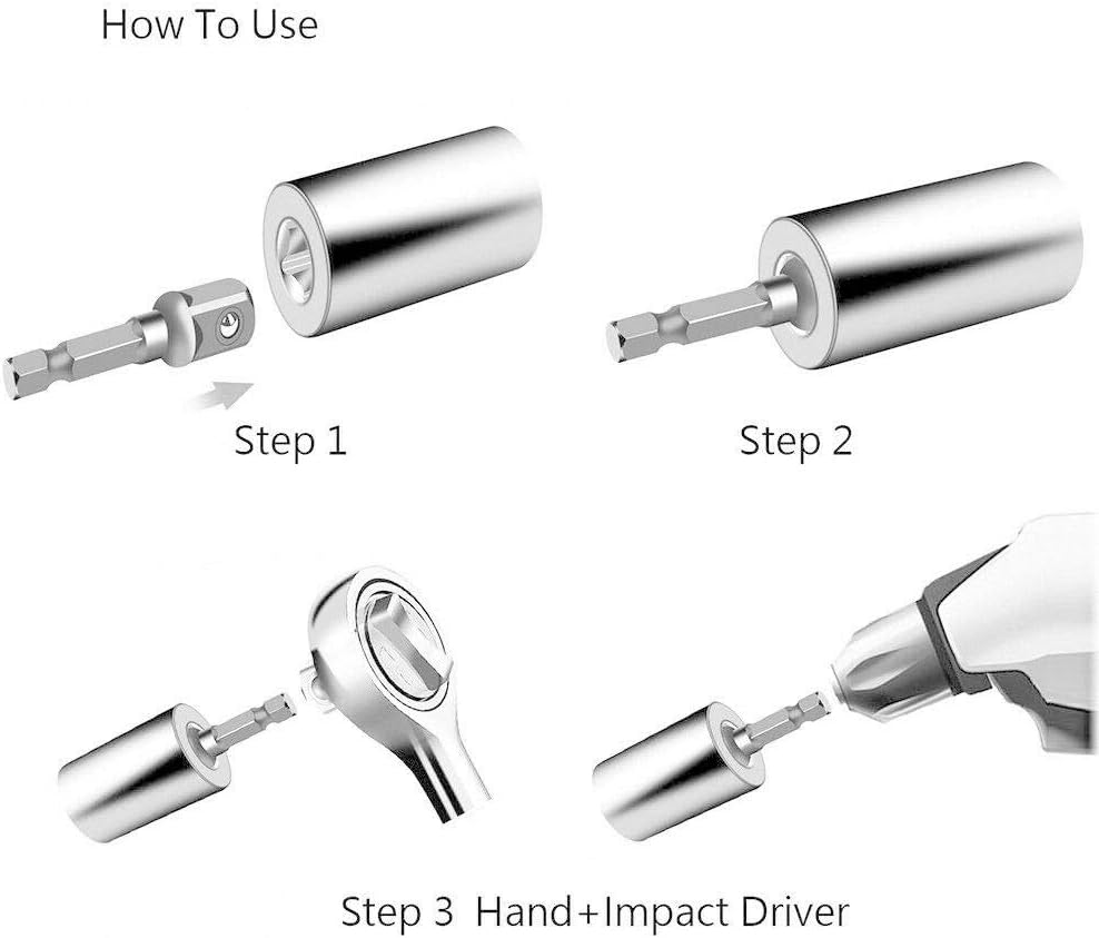 BE-TOOL Steckschlüssel-Universal-Steckschlüssel-Set, Bohrmaschinen-Adapter, selbstjustierende Kombin