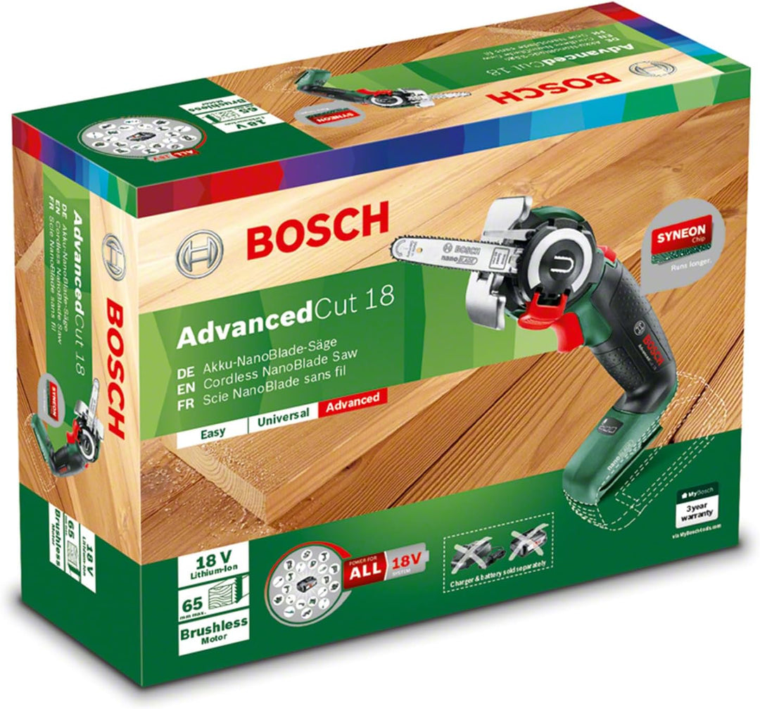 Bosch Home and Garden Akku-NanoBlade-Säge AdvancedCut 18 (ohne Akku, NanoBlade-Technologie, 18 Volt