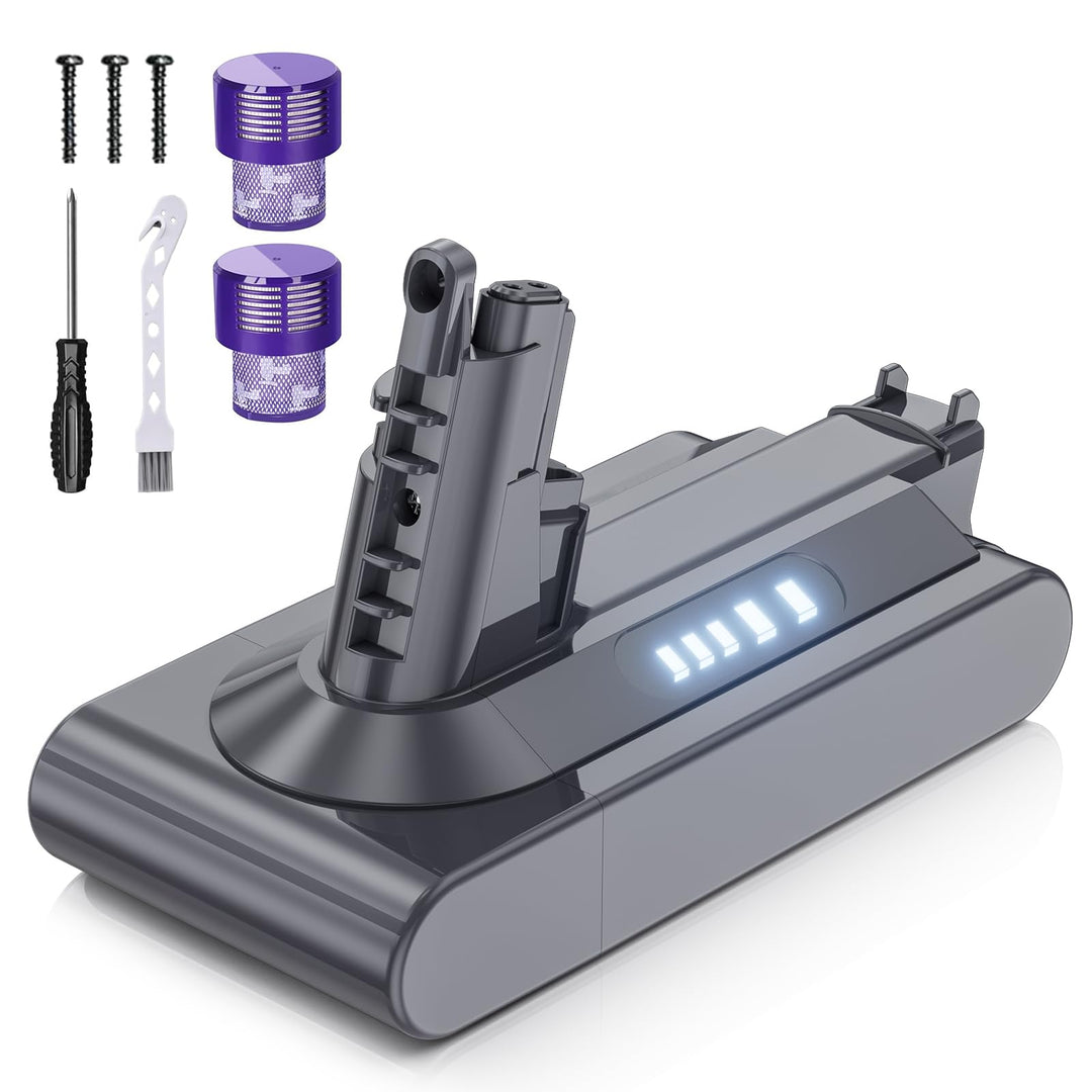 8000mAh für Dyson V10 Akku, Ersatzakku für Dyson V10 SV12, Kompatibel mit V10-Serie Animal Motorhead