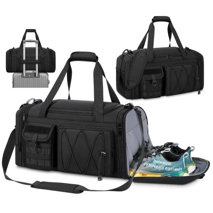 RAINSMORE Sporttasche Herren 40L Wasserdicht Sporttaschen mit Schuhfach Nassfach Erweiterbare Reiset