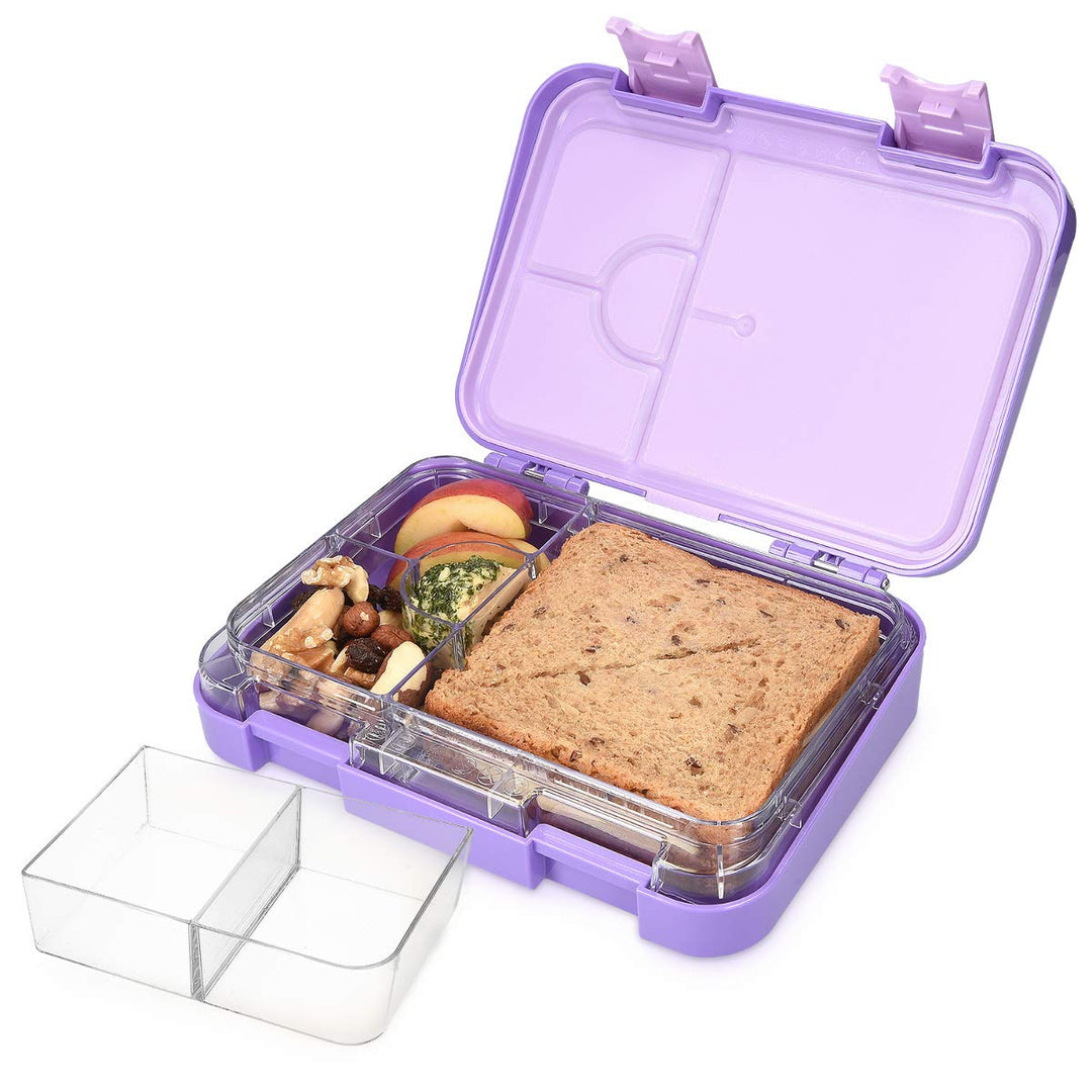 Navaris Bento Box Lunch Box Brotdose Vesperbox - auslaufsicher mit variablen Fächern - herausnehmbar