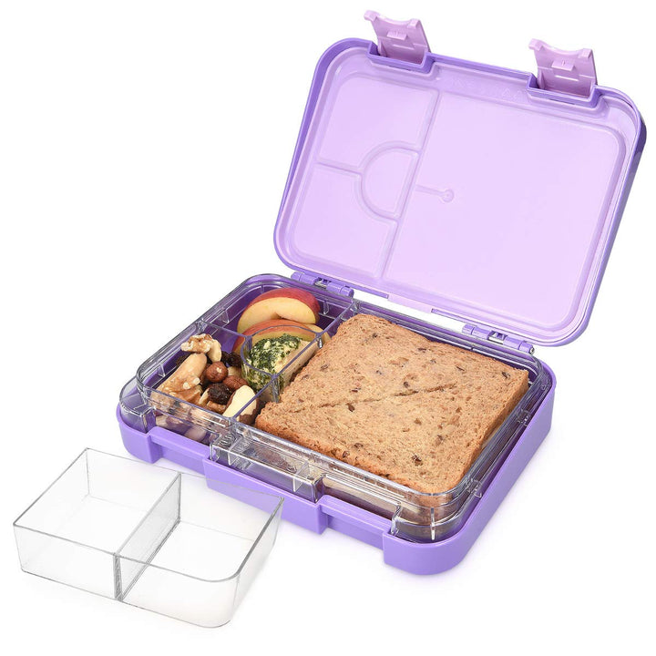 Navaris Bento Box Lunch Box Brotdose Vesperbox - auslaufsicher mit variablen Fächern - herausnehmbar