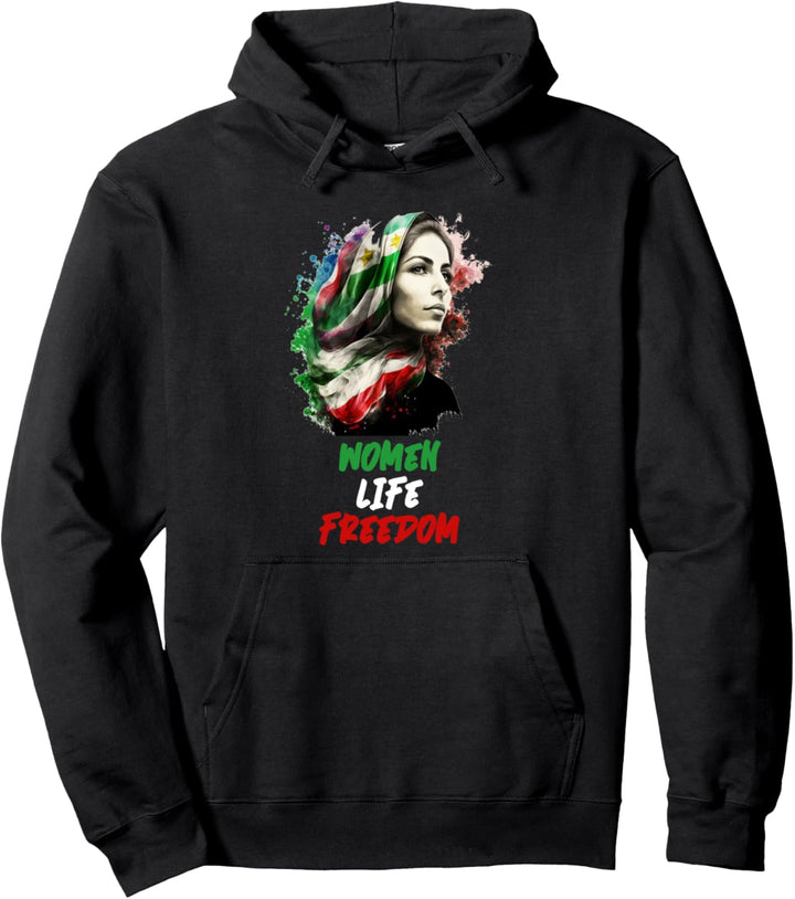 Women Life Freedom Flagge Free Iran Fahne World keine Gewalt Pullover Hoodie