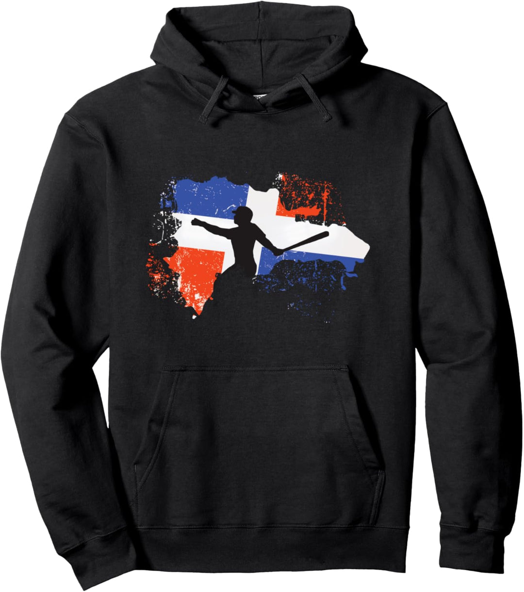 Dominikanische republik flagge karte baseball cool Pullover Hoodie