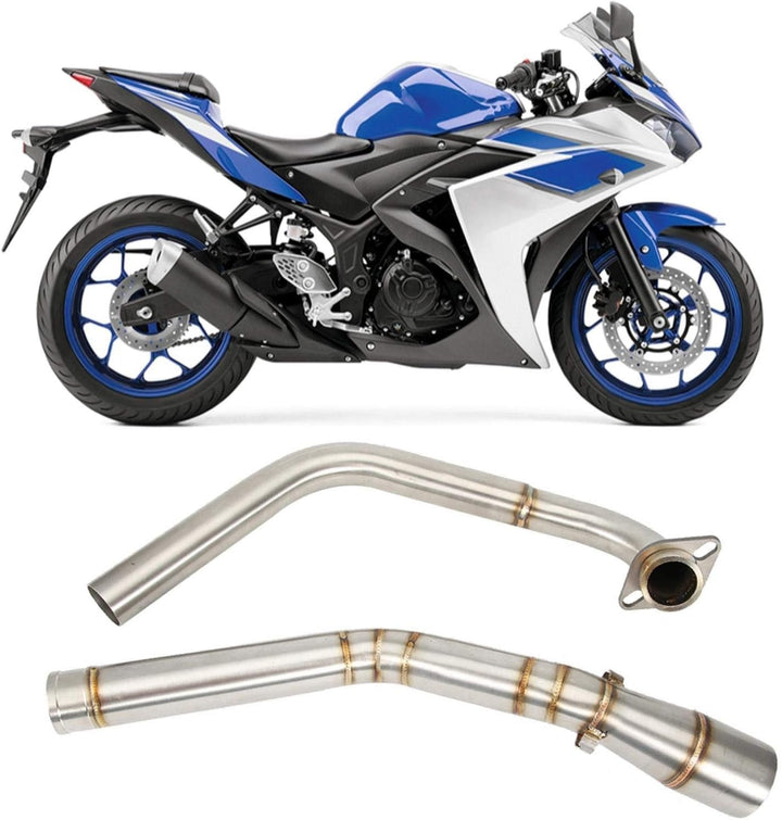 EVGATSAUTO Motorrad-Auspuffrohr, Motorradmodifikation Auspuff-Mittellenkerrohr Arbeiten mit YZF R15