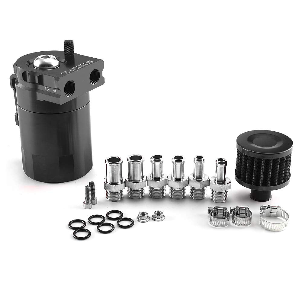 Aiuphing oil catch can, Universal Motorluft-Ölabscheiderbehälter, 300ml Aluminium Ölauffangbehälter