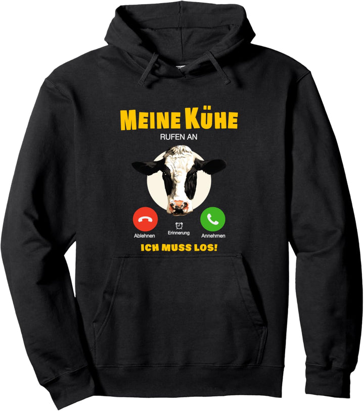 Meine Kühe Rufen An Bauer Bäuerin Landwirtschaft Mädels Kuh Pullover Hoodie