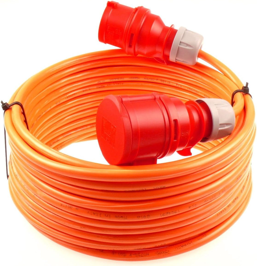netbote24 CEE Starkstromkabel Verlängerungskabel 16A 400V Pur-Leitung H07BQ-F 5g1,5 Aussen 5m