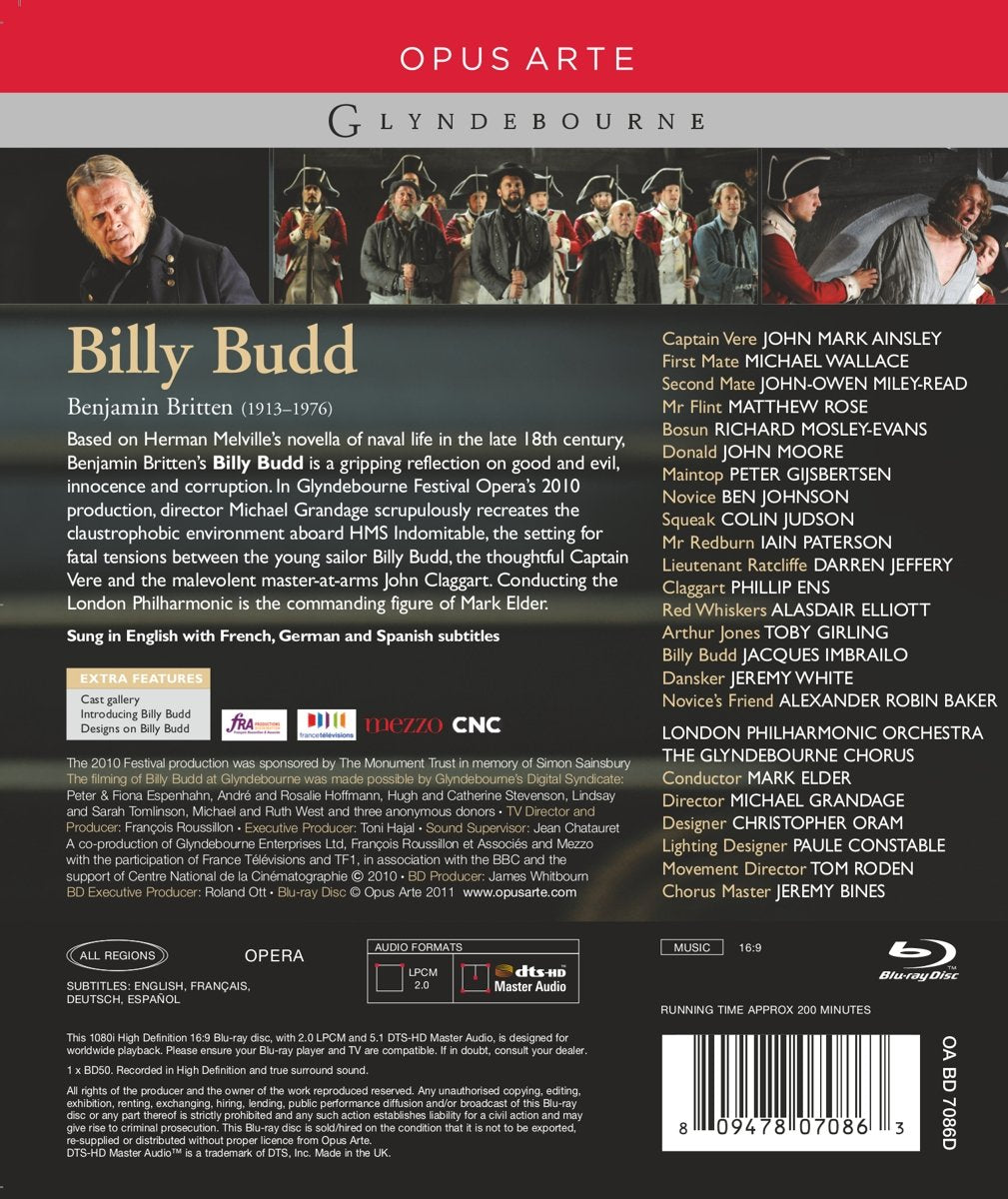 Britten: Billy Budd (Glyndebourne 2010), Blu-ray