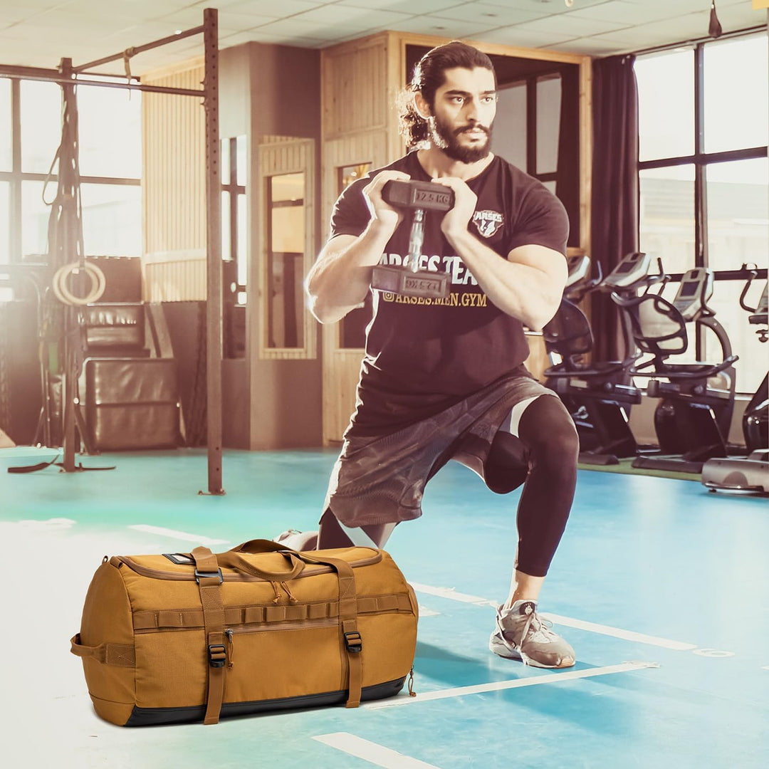 Sporttasche & Reisetasche 60L Gross Trainingstasche Herren Damen mit Schuhfach & Rucksack-Funktion L