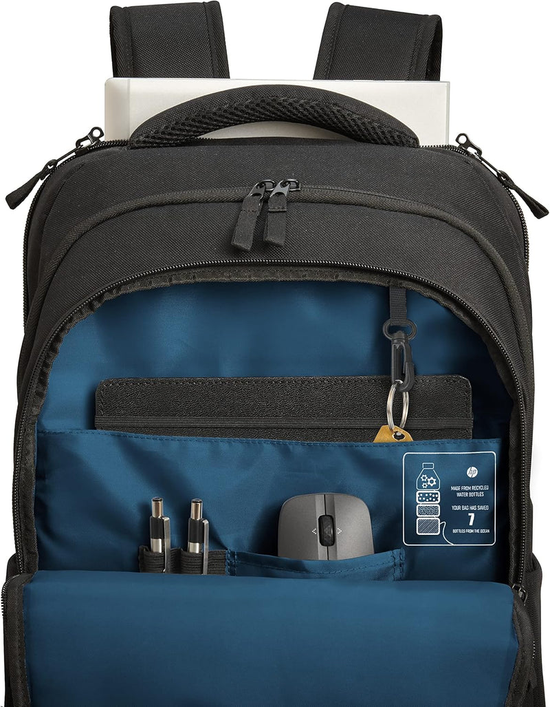 HP Professional 17,3 Zoll Laptop-Rucksack, wasserabweisend, RFID-Schutz, recycelte Materialien, vers