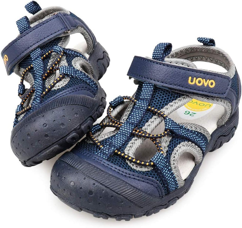 UOVO Jungen Sandalen Trekking Wandern Kinder Sandalen Outdoor Geschlossene Zehe Sandalen Sportliche