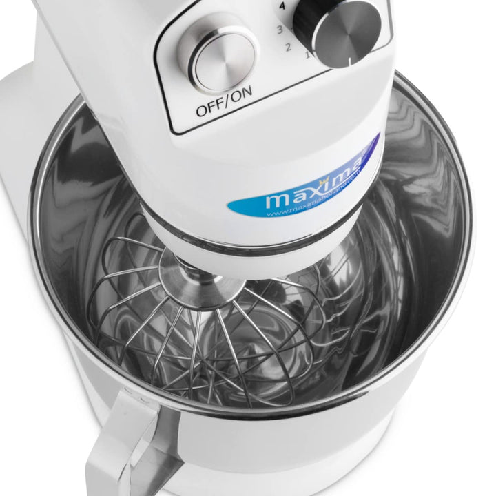 Maxima Gastro Planetenmischer - 7 l - Bis zu 2 kg Teig - Weiss