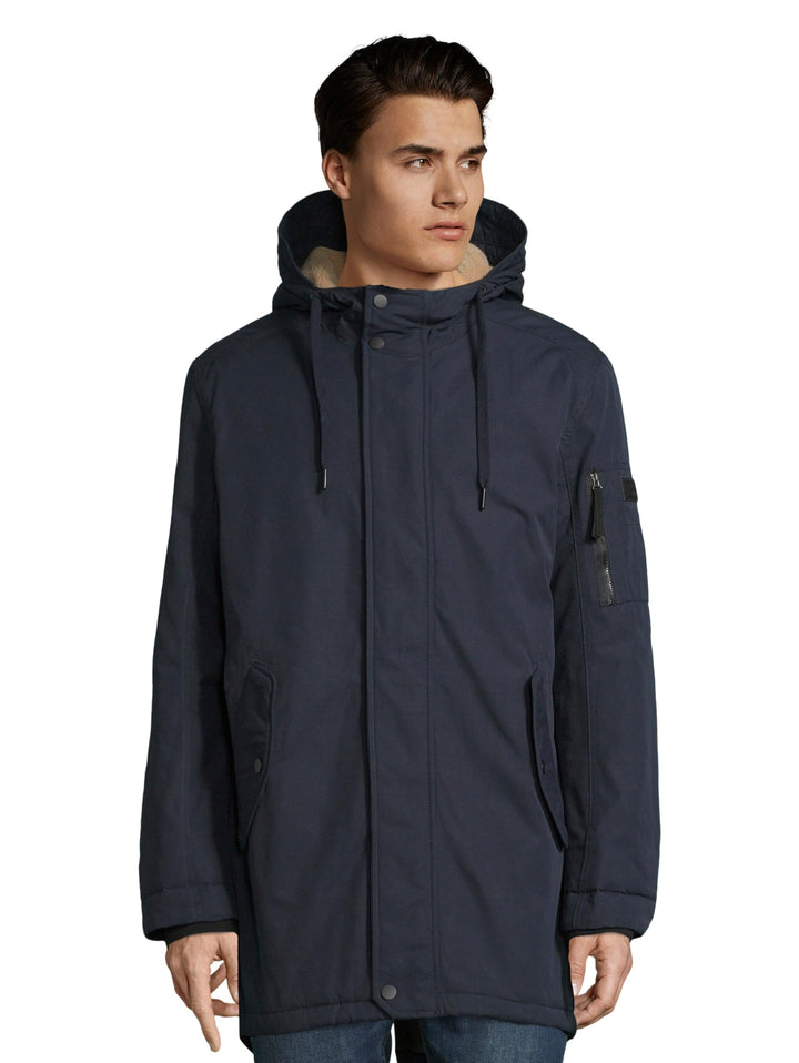 TOM TAILOR Denim Herren Wasserabweisender Parka, gefüttert S 10668 - Sky Captain Blue, S 10668 - Sky