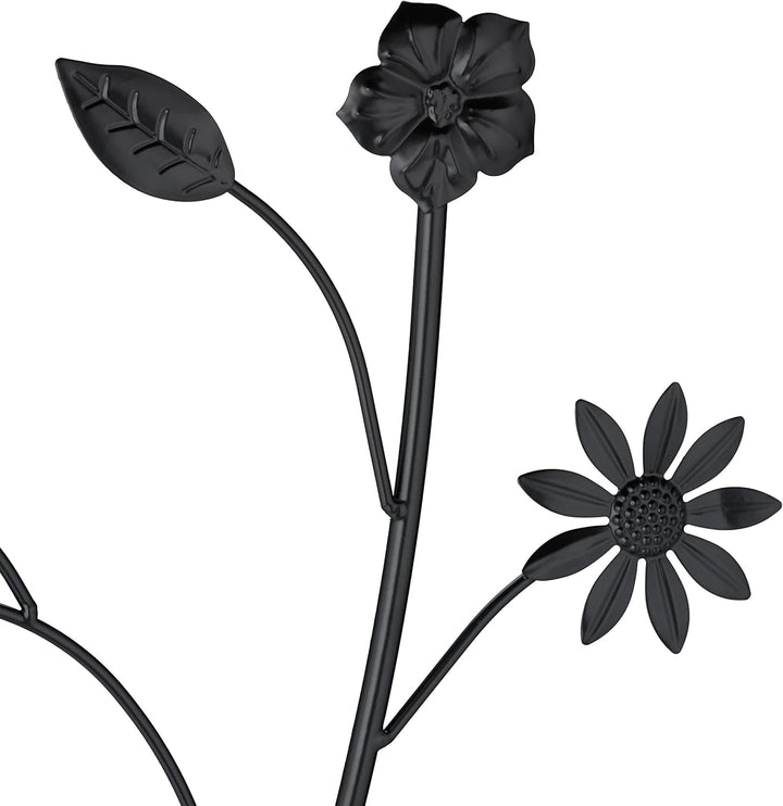 Relaxdays Rankhilfe, 2er Set, Blumendesign, Rosengitter, HBT: 110x34x1 cm, Metall, freistehend, Pfla