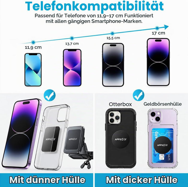 APPS2Car Magnetischer Universal-CD-Telefonhalter Auto, CD-Telefonhalter mit CD-Schlitz,Handyhalter C