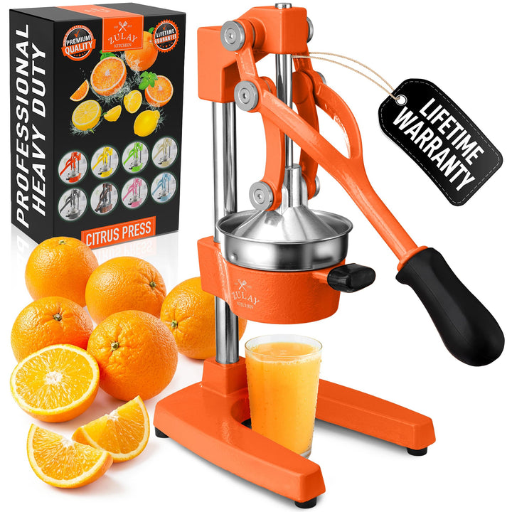 Zulay Kitchen Orangensaftpresse aus Gusseisen, robust, leicht zu reinigen, professionelle Zitruspres