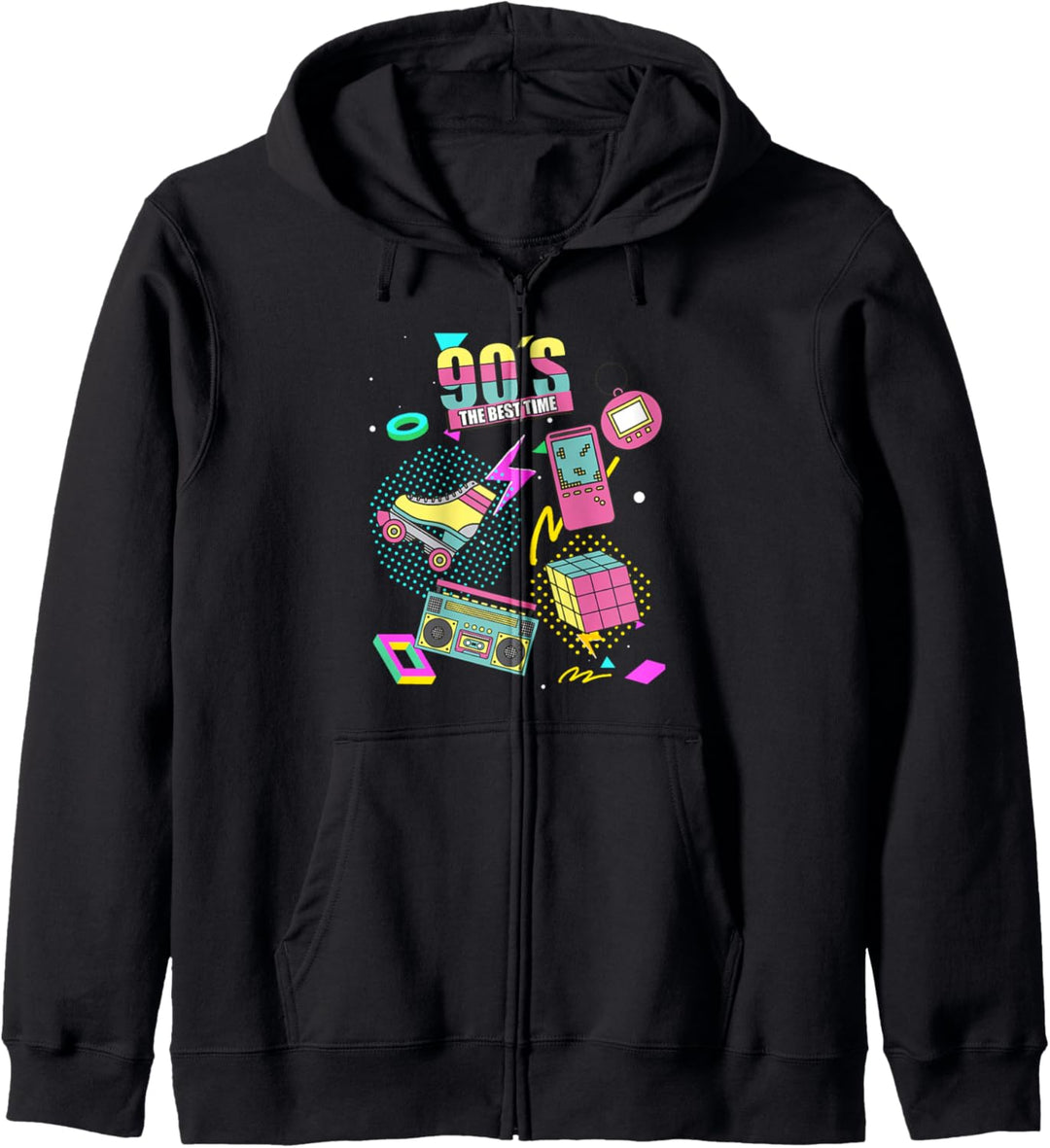 90er Jahre Retro Motto 90's Kapuzenjacke