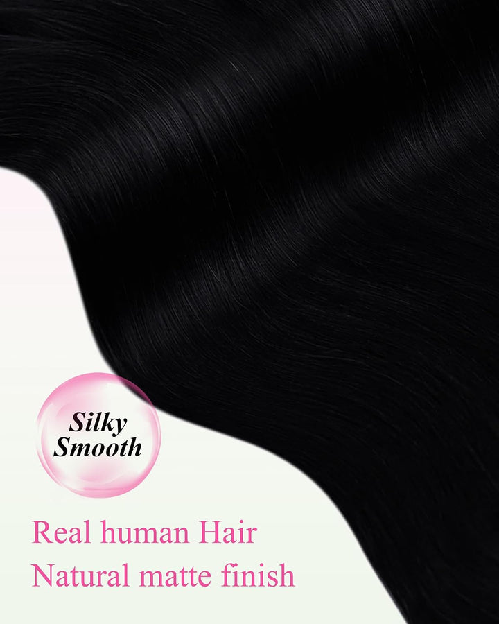 YoungSee Tape Extensions Echthaar Schwarz 35 cm Tape in Extensions Schwarz Tape in Extensions Echtha